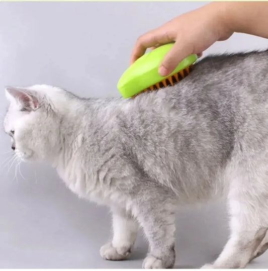 🚀 PetVogue™ 3-in-1 Steam Grooming Brush – Shedding, Massage & Bathing Tool.